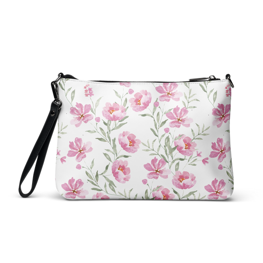 Pink Pastel Flowers Crossbody bag